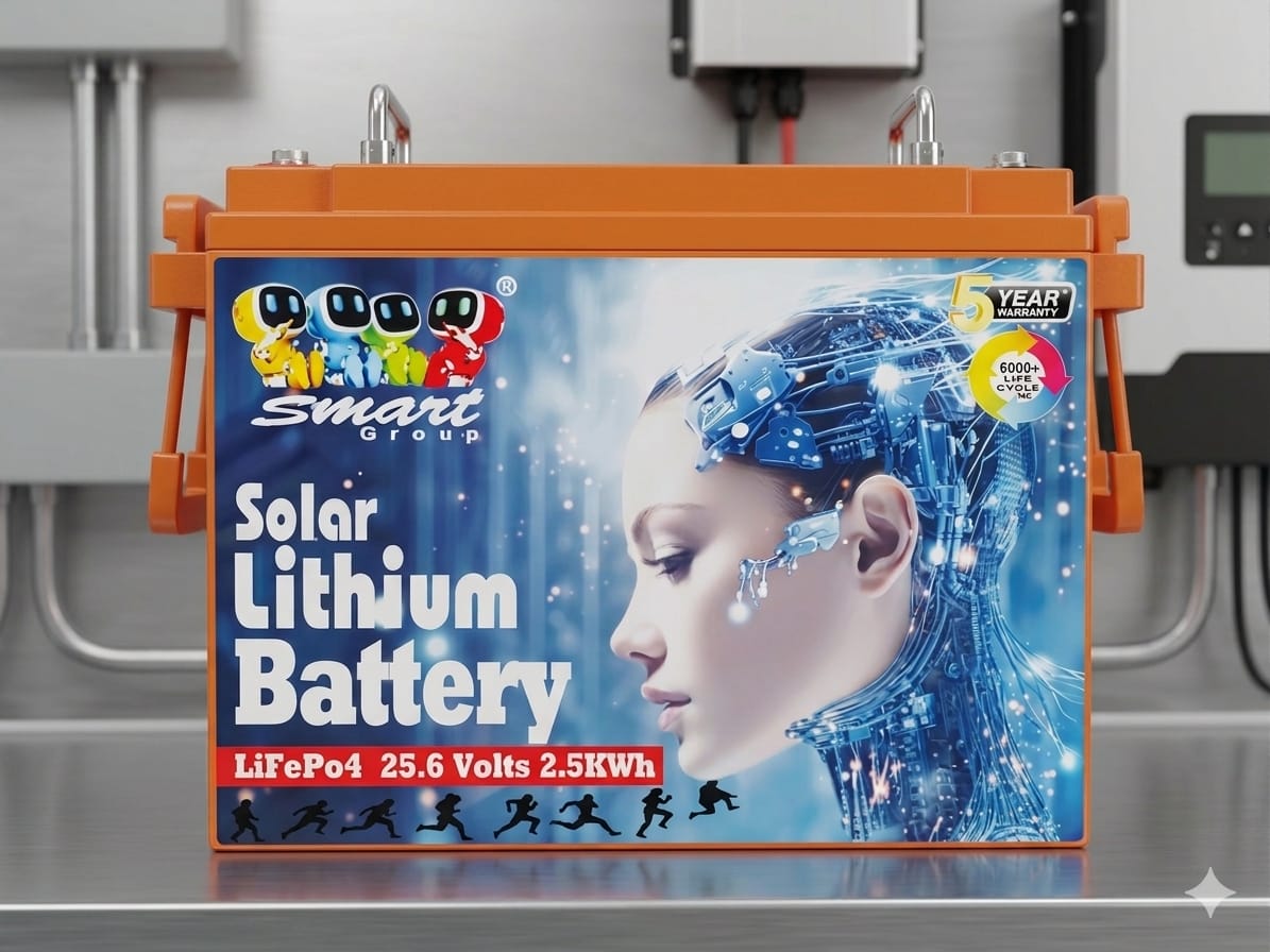 Smart Group Solar Lithium Battery closeup